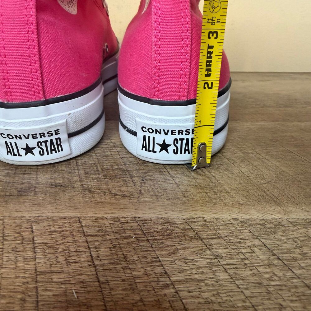 Converse Shoes Womens 10.5 CTAS Lift Platform High Top Sneakers hot pink - Picture 9 of 9